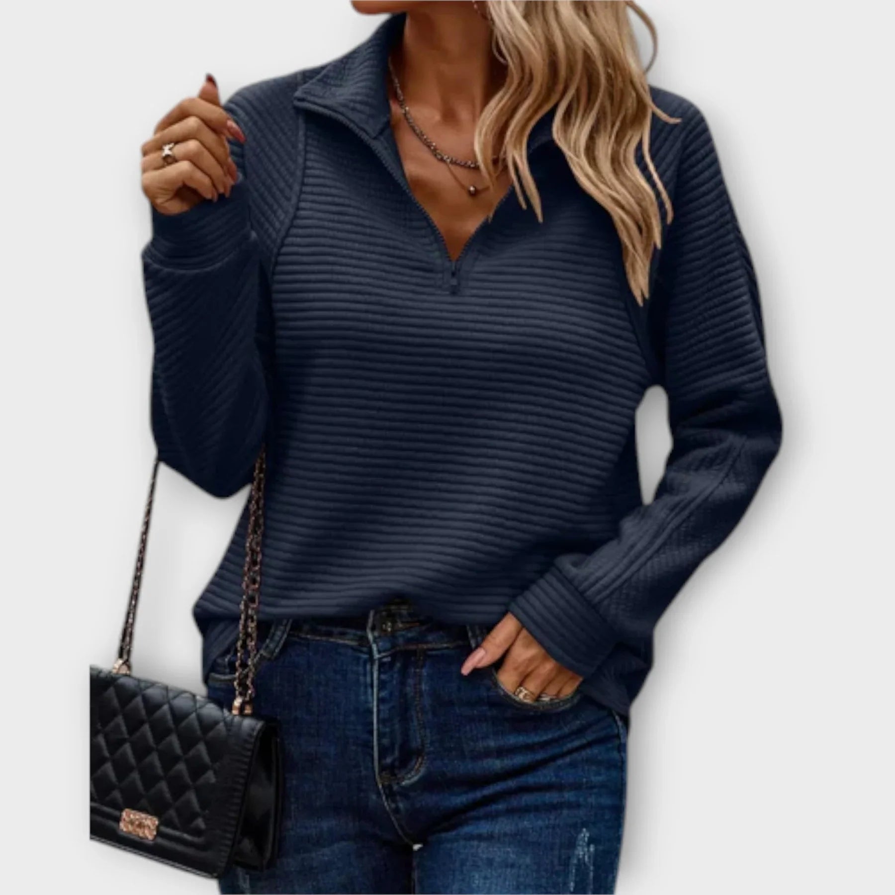 Klara | Bluza z półzamkiem