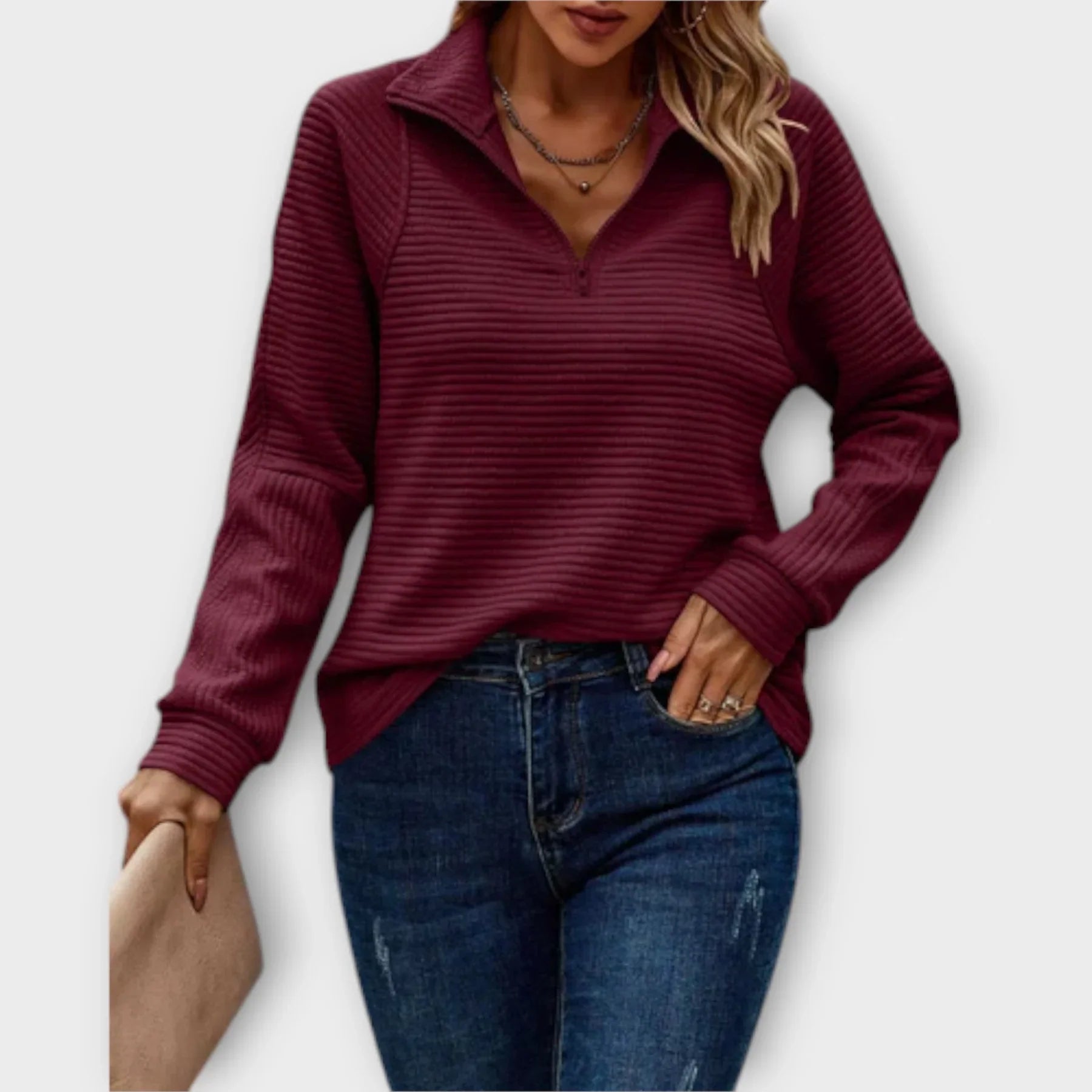 Klara | Bluza z półzamkiem