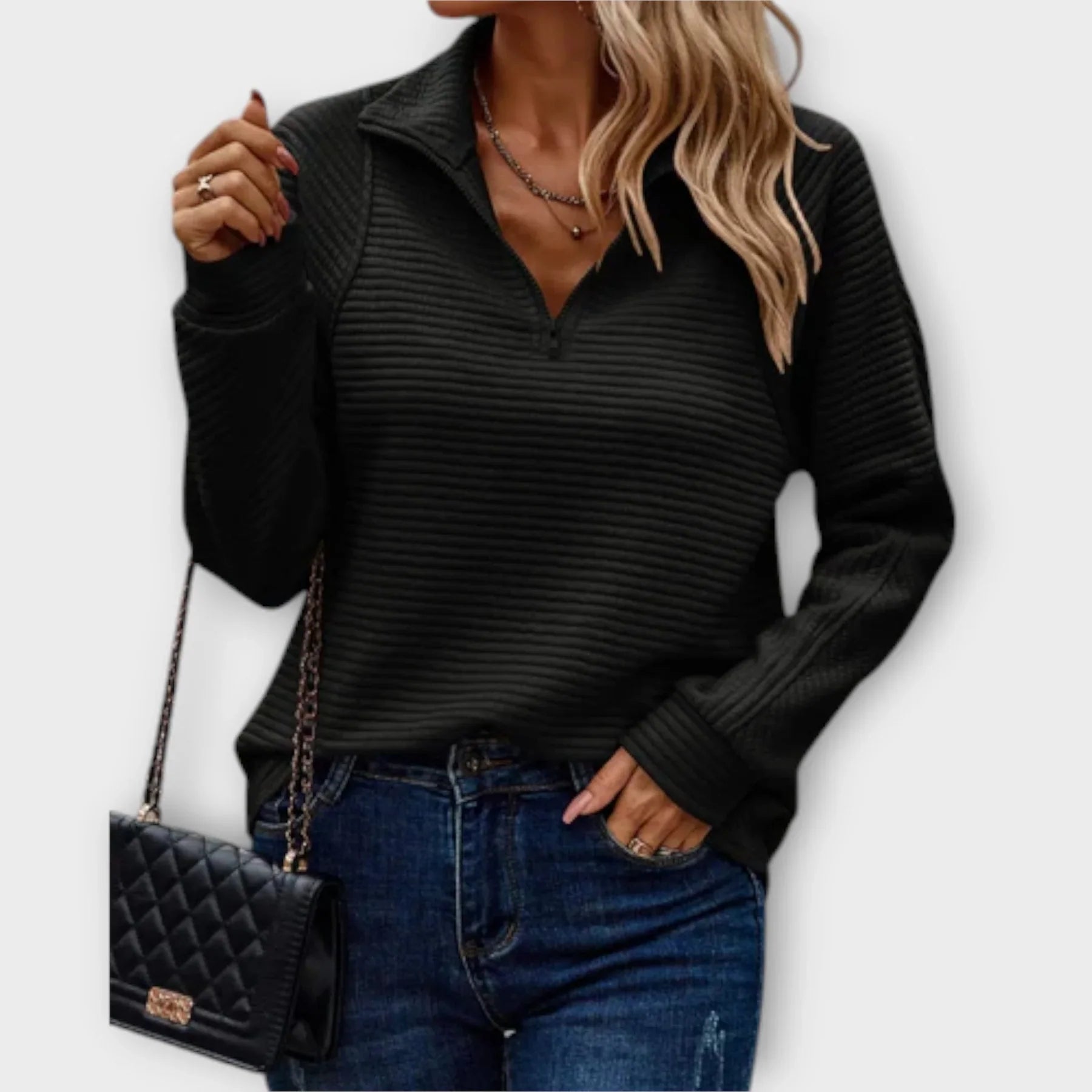 Klara | Bluza z półzamkiem