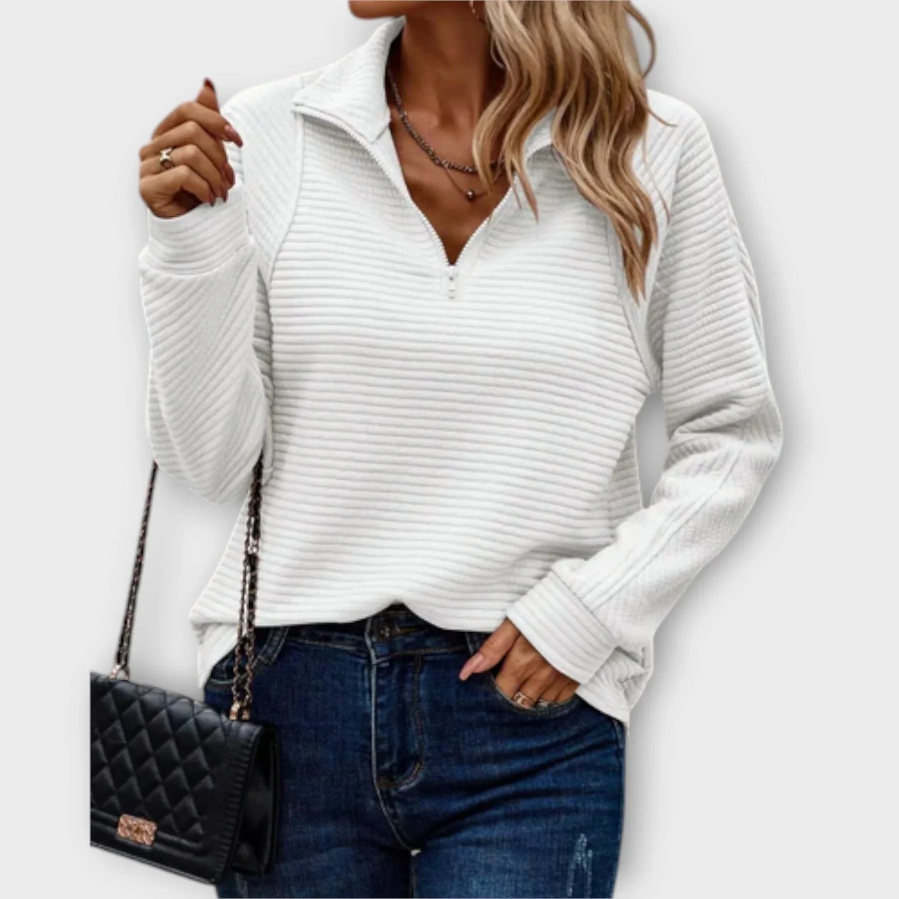 Klara | Bluza z półzamkiem